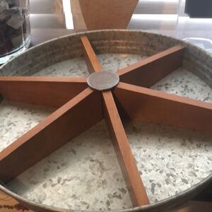Metal and Wood Lazy Susan